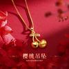 Diseño de Lujo Ligero Xiaohongshu Collar de Cereza, Chapado en Oro Arena Vietnamita de Oro Collar para Clavícula Ins de Cereza para Mujer