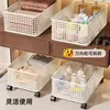 Caja de almacenamiento debajo del mueble de TV, estante para guardar juguetes, cesta de almacenamiento plana deslizante debajo de la cama, gabinete extraíble para dormitorio