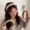 Accesorios para el Cabello Coreanos Dongdaemun Esponja Superior Cranial Banda para el Cabello Color Té con Leche Elegante Banda para el Cabello de Celebridad Cyber Retro Simple Tarjeta de Presión para el Cabello
