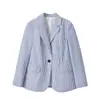 Z Estilo Europeu e Americano 2026 Nova Moda Temperamento Elegante Feminino Atacado Versátil Solto Listrado Blazer 2905621