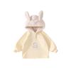 [En Stock] Sudadera de Felpa para Niñas Otoño e Invierno 2025 Sudadera de Felpa con Capucha y Orejas de Conejo de Peluche Estampado de Dibujos Animados