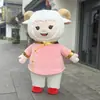 Traje Tang de Año Nuevo Mascota de Dibujos Animados Oveja Pequeña Disfraz de Muñeco Disfraz de Mascota para Actividad en Lugar Turístico Performance de Apertura