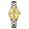 Reloj Diamond para Mujer con Doble Calendario Reloj de Regalo para Comercio Exterior Correa Sólida Resistente al Agua Luminoso Moda Mujer
