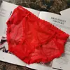 [Rojo Ancola] 880# Ropa Interior Roja Grande de Año Nuevo Malla de Encaje Seda de Hielo Ropa Interior Roja