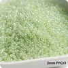 Super-Excelente 2 mm Hielo Imitación Jade Núcleo Teñido Vidrio Cuentas de Arroz Imitación Checo Crema Vidrio Cuentas para Pulsera Anillo DIY