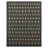 Adesivos de Nail Art Transfronteiriços Full Beauty Estilo Ins Retro Carimbos Dourados e Prateados Estrela de 4 Pontas Adesivos de Nail Art Autoadesivos