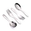 Cuchara para Niños de Acero Inoxidable 304 Cuchara China de Fondo Plano Cuchara Corta Cuchara para Alimentar Bebés Cuchara para Bebés