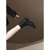 Botines de Tobillo para Mujer 2026 Otoño Nuevo Estilo Retro Francés de Commute, Puntera Cuadrada, Botines Individuales, Tacón Grueso, Cómodos, Versátiles, Botas Adelgazantes
