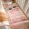 Alfombra de Cama Linda de Dibujos Animados, Alfombra Larga de Cachemira Sintética, Esterilla Refrigerante para Pies, Alfombrilla para Ventana Saliente de Balcón, Manta para Sofá de Sala de Estar