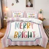 Temu Juego de Cama Navideño de Tres Piezas Enano Navideño Anciano Decoración del Hogar Juego de Cama de Tres Piezas Se Puede Enviar Jit