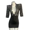 Lingerie Sexy, Uniforme Sexy de Renda, Pijamas Tentadores, Roupa Feminina de Manga Curta para Boate Sexy Plus Size