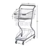 Carrinho de Compras Dupla Camada para Supermercado, Carrinho para Shoppings, Lojas de Conveniência, Ktv, Barracas de Rua, Carrinho de Compras Popular Online de Pegar Bonecos Atacado