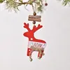 Colgante Popular de Navidad Transfronterizo de Amazon con Recorte de Reno Árbol Campana Recorte Señal de Árbol de Navidad en Inglés Colgante