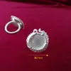 Joyería Artesanal Étnica Miao de Guizhou Accesorios de Bordado Miao Base para Anillo de Plata Miao DIY Montura para Incrustar Piezas Bordadas Base para Anillo