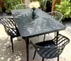 Conjunto de Mesa y Sillas Moderno para Exterior para Área de Ocio en Balcón, Mesa Redonda de Acero al Carbono para Patio al Aire Libre, Muebles de Plástico para Uso en Exterior de Tienda de Té de Leche