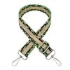Nueva correa de hombro ajustable con diseño de leopardo grueso y colorido, con línea dorada, para bolso cruzado, accesorios, correa larga reducida