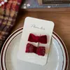 Nuevo Pasador de Flor con Lazo Rojo Estilo Coreano Tela Hecho a Mano para Niños Pasador para Flequillo Lateral del Cabello Accesorios para el Cabello para Mujeres