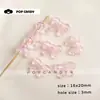 Cuentas de Lazo con Agujero Horizontal Acrílicas para Manualidades DIY Sueltas Accesorios Versátiles Serie Rosa y Morado