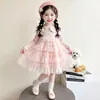 Vestido de otoño para niña 2026 nuevo elegante vestido de princesa de tul para bebé vestido de cumpleaños de un año vestido infantil de primavera y otoño