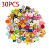 20/30 Colgantes de Resina Mezclados Aleatoriamente con Agujeros, Amuletos Pequeños de Frutas y Donas, Accesorios para Joyería Hecha a Mano para DIY
