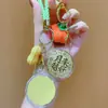 Chaveiro de Ouro Puro 999 520 Boa Sorte Pêssego e Amendoim Pingente Ornamento Dourado Brinde Promocional