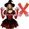 Accesorios para Mujer Años 20 Guantes de Spandex Satén Flocado Cuero Patentado Transfronterizos para Fiesta de Graduación Disfraces Accesorios en Stock