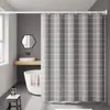 Cortina de ducha impermeable y engrosada para el baño, resistente al moho, utilizada como mampara o cortina de puerta, no requiere taladro, juego completo