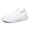 Explosiones Transfronterizas Zapatos Casuales de Color Sólido con Suela Gruesa para Hombres y Mujeres Zapatilla de Deporte para Pareja Zapatos de Correr de Malla a la Moda