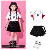 Traje de actuación de street dance para niños para el 1 de junio, conjunto holgado estilo hip-hop para niños, disfraz de baile hiphop, atuendo moderno y genial para niñas