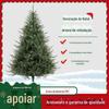 Árvore de Natal Artificial Grande PVC+PE Árvore Nevada com Pinhas para Decoração de Cena Hotel Sempre Verde
