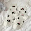 Calcetines Coreanos Sin Costuras de Primavera y Verano, Lindos y Casuales de Dibujos Animados de Pingüino Pequeño, Algodón Peinado Gris, Calcetines de Media Caña para Estudiantes