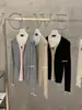 ENEN Cardigan de Tricô Manga Longa Color Block Versátil Emagrecedor Falso Duas Peças Camada Suave Estilo Coreano Outono Feminino E11214
