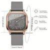 Relógio Quadrado da Moda Feminino Casual com Pulseira de Silicone Relógio de Quartzo para Meninas Relógio Reloj Mujer