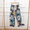 Pantalones de pijama de algodón de verano ropa de casa finos para mujer pierna ancha holgados talla grande pantalones de playa pantalones a prueba de mosquitos para cuarentena se pueden usar afuera