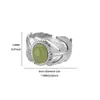 Lujo Ligero Retro Mariposa Ojo de Gato Piedra Natural Flor Anillo Acero Inoxidable Hermosa Hoja Anillo de Gama Alta Venta al por Mayor