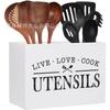 Caja de Almacenamiento de Vajilla de Madera Transfronteriza Caja de Almacenamiento Clasificado para Cuchillos y Tenedores para Encimera de Cocina Soporte para Acabado de Utensilios de Cocina