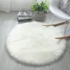 Alfombra Redonda de Pelo Largo de Piel de Oveja Sintética Amazon Felpudo para Suelo Cesta Colgante Silla Esterilla de Yoga Sala de Estar Dormitorio Cojín para Sofá