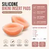 Almohadillas de silicona invisibles para senos transfronterizas, engrosadas para bustos pequeños, almohadillas push-up con forma de cuerno pequeño para lencería de traje de baño, almohadillas impermeables para senos de bikini