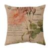 Nueva funda de almohada estilo granja con temática floral vintage, mariposa, pájaro, decoración navideña, funda de cojín para cama de coche