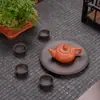 Adornos para Mascotas de Té Se Pueden Usar para Cultivar Mini Tetera de Arena Púrpura Juego de Tazas Taza de Bolsillo Pequeña Punta de Dedo Tetera Juego de Té Juego de Té Kung Fu