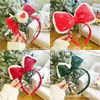 Acessórios de Cabelo Populares de Laço Grande de Natal Papai Noel Floco de Neve Galhadas Adorno Decorativo para Cabeça Infantil Decoração Doce de Feriado