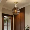 Lámpara colgante de cristal de lujo ligero estilo francés para dormitorio, lámpara de noche vintage, diseñador Murano para entrada, pasillo, balcón