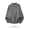 Cárdigan de Lana para Hombres y Mujeres, Estilo Otoño, Chaqueta de Punto Casual, Cárdigan Suéter Holgado Estilo Americano, Para Hombre