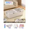 Caja de almacenamiento debajo de la cama para el hogar, plana, con ruedas, tipo cajón, para ropa, edredones, organizador transparente, caja de almacenamiento debajo de la cama, caja de almacenamiento