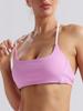 Belleza Natural Espalda Contraste Deportes Cuello Colgante Sujetador de Yoga para Mujer Alta Resistencia a Prueba de Impactos Reafirmante Fitness Ropa Interior para Correr