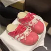 Zapatos de Entrenamiento Alemanes de Suela Gruesa de Nicho para Mujer, Nuevos Zapatos Deportivos Casuales de Punta Redonda Primavera/Verano 2026, Zuecos Versátiles de Bloques de Color