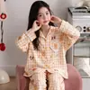 Pijama Novo para Meninas 2026, Algodão Puro, Estilo Primavera e Outono, Roupa de Casa Infantil para Meninas, Conjunto Doce de Manga Longa, Pode Ser Usado Fora