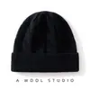 Atacado do Fabricante Chapéu de Lã Grossa 100% Lã com Trança Cor Sólida Lã Cashmere Tricotado, Grandes Quantidades em Estoque