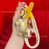 Acessórios de Chaveiro Princesa Dourada do Ano do Cavalo Ouro Puro 999 Fique Rico Instantaneamente Pingente de Bolsa Venda por Atacado em Estoque