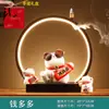 Adornos de gato de la suerte sacuden la mano anillo de lámpara LED tienda de gatos ricos el negocio está en auge regalo sala de estar inauguración gato